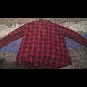 Red And Black Button Down Shirt